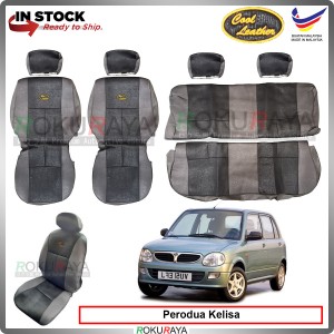 Perodua Kelisa Cool FABRIC Coolmax Custom Fitting Cushion Cover Car Seat Accessories BLACK