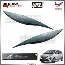 [S33 MEDALLION GREY] Perodua Alza Custom Fit ABS Plastic Car Head Lamp Eye Lid Brow Cover