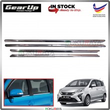 [STAINLESS STEEL] Perodua Alza New Facelift 2018 GEAR UP Door Window Trim Panel Chrome Garnish Moulding Trim