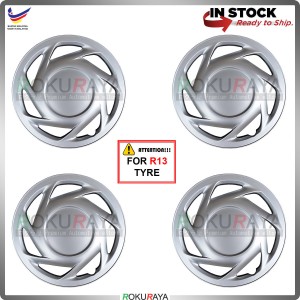 4in1 Universal R13'' Inch Car Wheel Cover Tyre Center Hub Cap Steel Rim Accessories Parts (Proton Wira New)