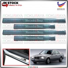 [BESI] Mercedes Benz W124 Stainless Steel Chrome Side Sill Kicking Plate Garnish Moulding Cover Trim Car Accessories