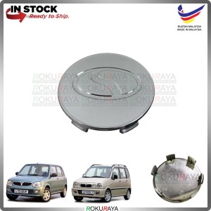 [CHROME FLAT] Perodua Kelisa Kenari Sport Rim Center Wheel Cap Cover Ornament Car Accessories Local Parts