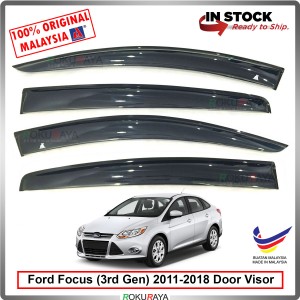 Ford Focus Sedan Hatchback (3rd Gen) 2011-2018 AG Door Visor Air Press Wind Deflector (Big 12cm Width)