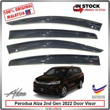 [BIG 11CM WIDTH] Perodua Alza 2022 2nd Gen Original AG Rain Door Visor Air Press Wind Deflector Car Accessories Local
