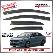 [8CM WIDTH] Proton S70 Sedan 2023 Original AG Rain Door Visor Air Press Wind Deflector Car Accessories Local