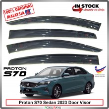 [11CM WIDTH] Proton S70 Sedan 2023 Original AG Rain Door Visor Air Press Wind Deflector Car Accessories Local