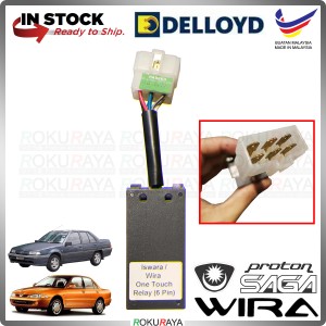 ORIGINAL DELLOYD [6 PIN] Proton Wira Iswara Power Window One touch Relay Auto Up Down