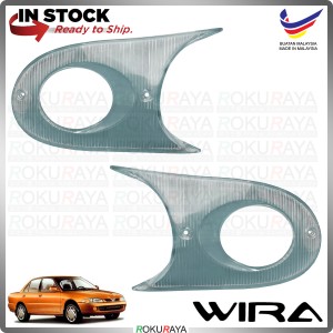  [TRANSPARENT] Proton Wira Silver See Through Jernih Spot Light Spotlight Fog Lamp Cover Original Bumper Car Local Parts