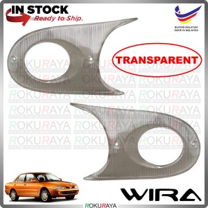 [TRANSPARENT] Proton Wira Silver See Through Jernih Spot Light Spotlight Fog Lamp Cover Original Bumper Car Local Parts