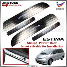 [BESI with LED] Toyota Estima ACR30 2000-2005 Stainless Steel Chrome Side Sill Kicking Plate Garnish Moulding Cover Trim