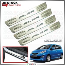 [BESI with LED] Perodua Alza 2009-2021 Stainless Steel Chrome Side Sill Kicking Plate Garnish Moulding Cover Trim
