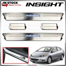[BESI with LED] Honda Insight Hybrid Stainless Steel Chrome Side Sill Kicking Plate Garnish Moulding Cover Trim
