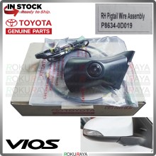 P8634-0D019 1PCS Toyota Vios NCP150 2018 Facelift Original Genuine SIDE MIRROR PIGTAIL PVM Camera Socket Plug and Play