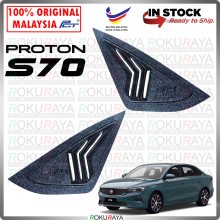 Proton S70 Sedan Mustang Rear Triangle Side Window Mirror Cover Louvre Air Terjun Vortex Generator Car