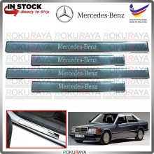 [BESI] Mercedes Benz W201 190E Stainless Steel Chrome Side Sill Kicking Plate Garnish Moulding Cover Trim Car Accessories