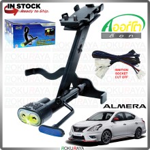 AORTO THAILAND [KEYSTART] Nissan Almera N17 Safety Anti Theft Brake Pedal Lock Tech with Relay + Socket