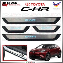 [BESI with LED] Toyota CHR CH-R Stainless Steel Chrome Side Sill Kicking Plate Garnish Moulding Cover Trim