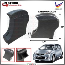 [CARBON] Perodua Alza Myvi Old Lagi Best Icon Black Magnetic 4' Plywood PVC Armrest Center Console Box