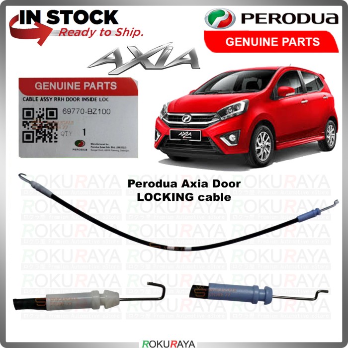 [ORIGINAL PERODUA] LOCKING BOWDEN 1PCS Axia Bezza Myvi18 Door Inner ...
