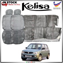 [GREY] Perodua Kelisa Local PVC PU Semi Leather Custom Fitting Cushion Cover Car Seat