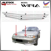 [WIDE] Proton Wira 3MAX ALUMINIUM Front Bumper Top Grill Grille Sarong Garnish Moulding Molding