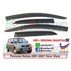 Perodua Kelisa 2001–2007 AG Door Visor Air Press Wind Deflector (Small 7cm Width)